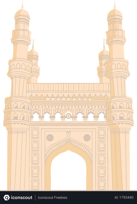 Best Free Charminar Illustration download in PNG & Vector format