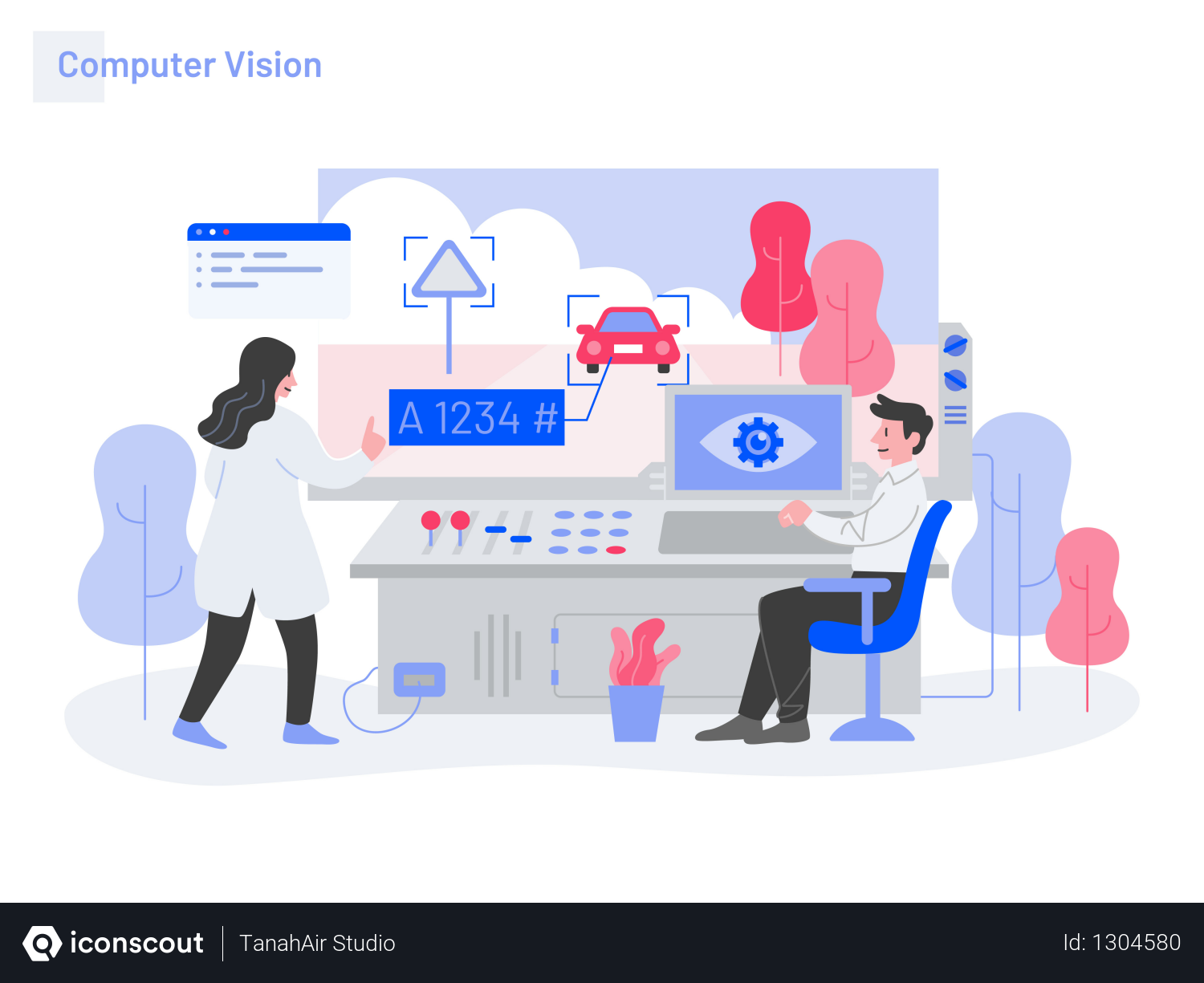 Best Free Computer Vision Illustration download in PNG & Vector format