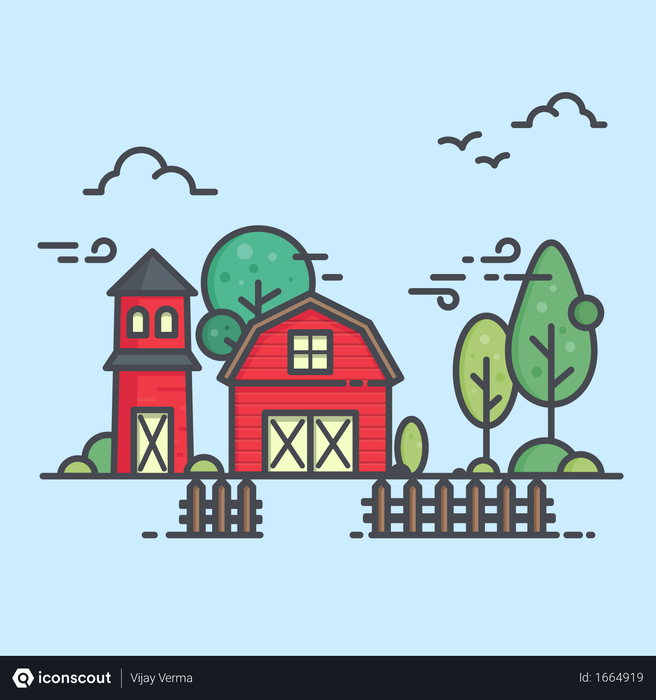 Best Free Farm Illustration download in PNG & Vector format