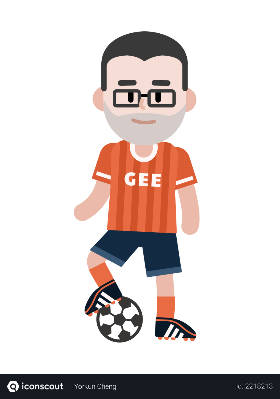 Best Free Football player Illustration download in PNG & Vector format