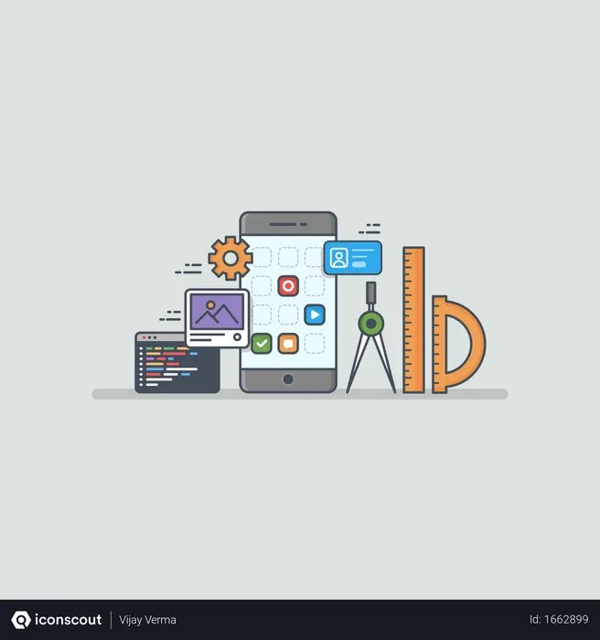 Free Application development  Illustration