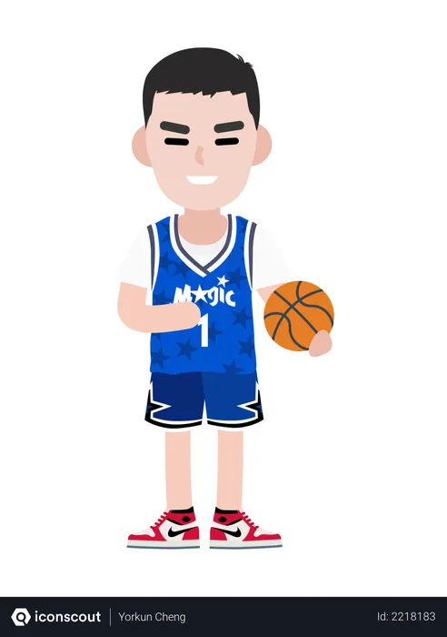 Free Basketball player  Illustration