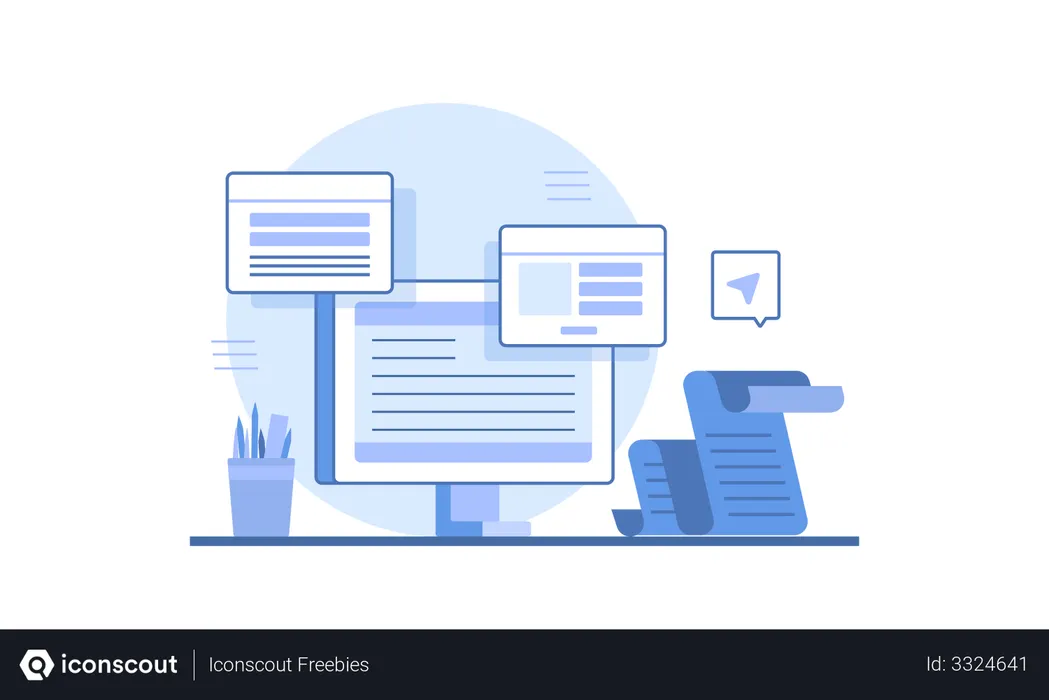 Free Blogs and article  Illustration