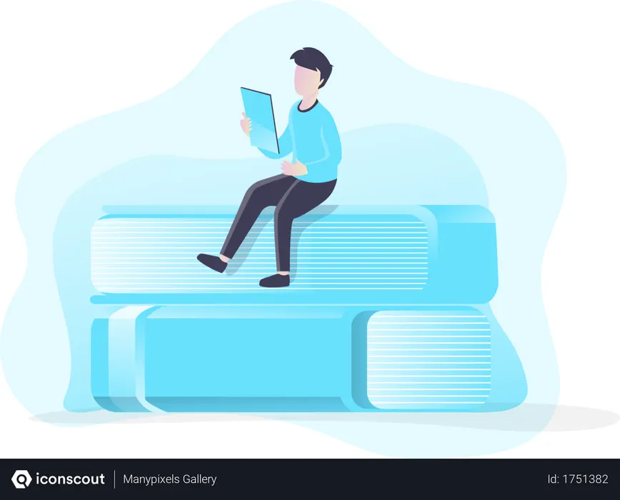 Free Book Lovers  Illustration
