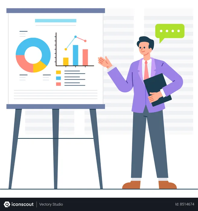 Best Free Business Presentation Illustration download in PNG & Vector ...