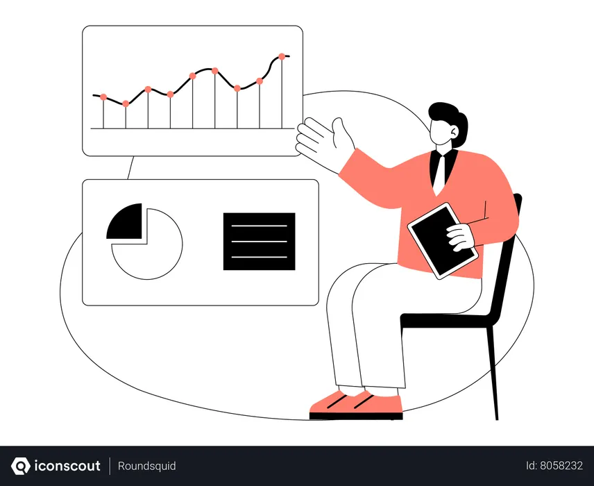 Free Business Stats  Illustration