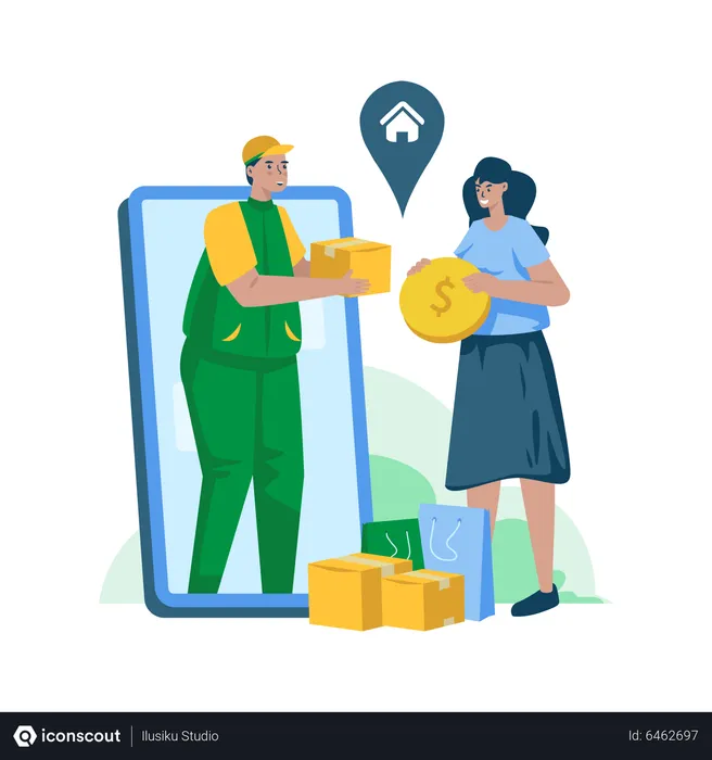 Free Cash on delivery payment  Illustration