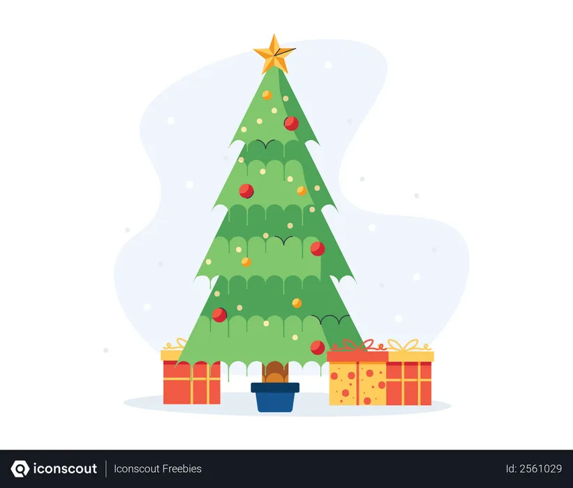 Free Christmas tree  Illustration