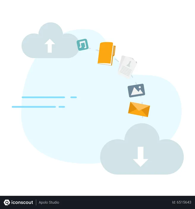 Free Cloud backup  Illustration
