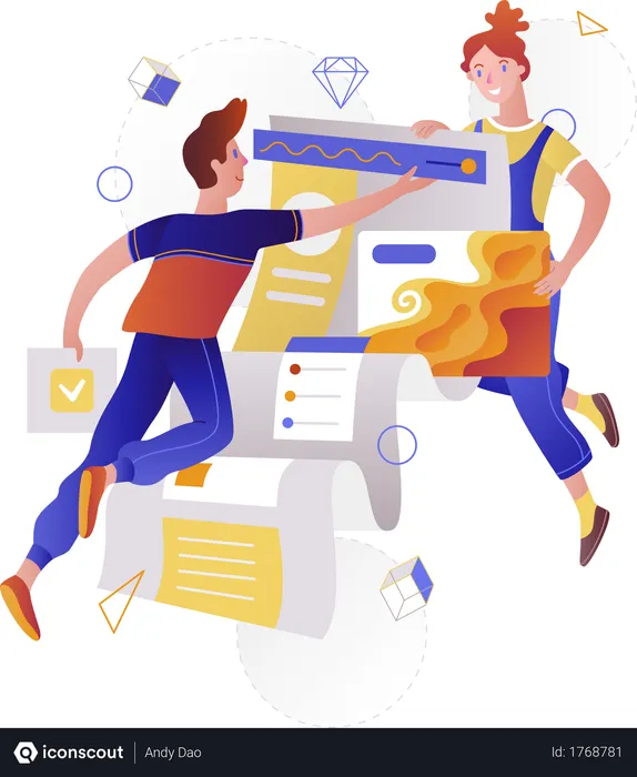 Free Collaborate  Illustration