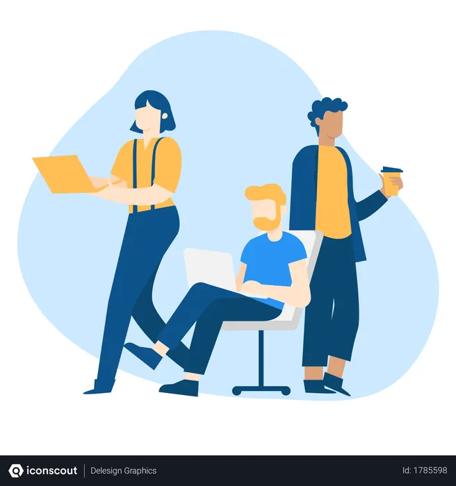 Free Concept of Remote Team  Illustration