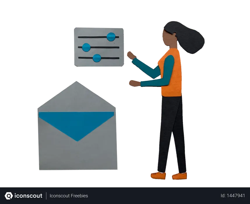 Free Ajustes del correo electrónico Logo Ilustración