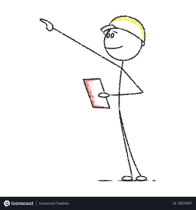 Free Contractor Stickman  Illustration