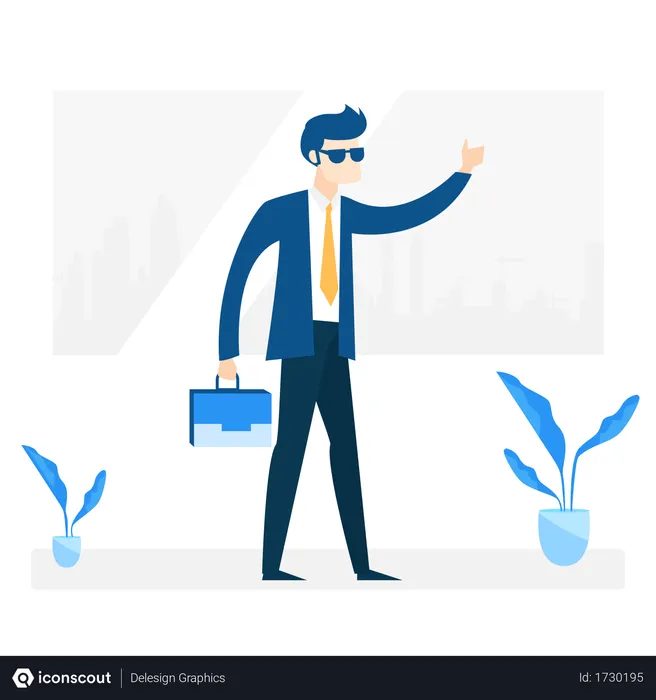 Free Cool businessman  Illustration