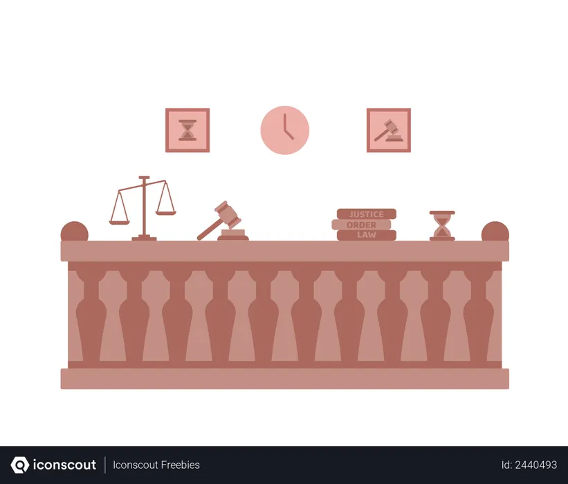 Free Court room  Illustration