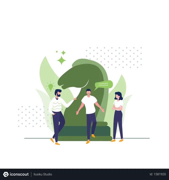 Free Business strategy making team  Illustration