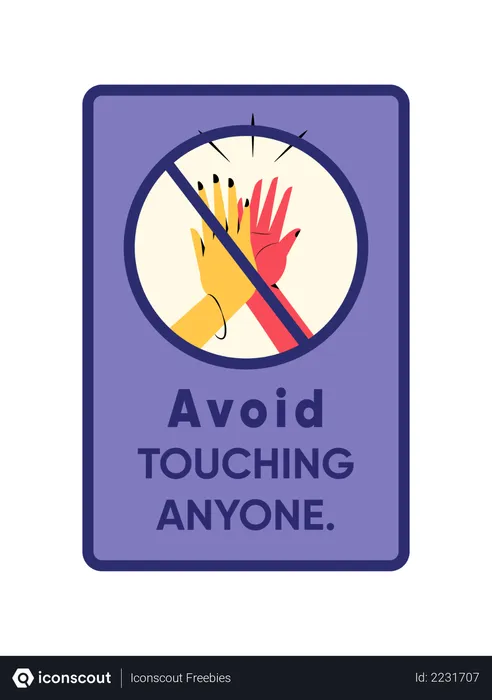 Free Do not touch anyone  Illustration