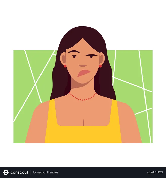 Free Doubtful female  Illustration