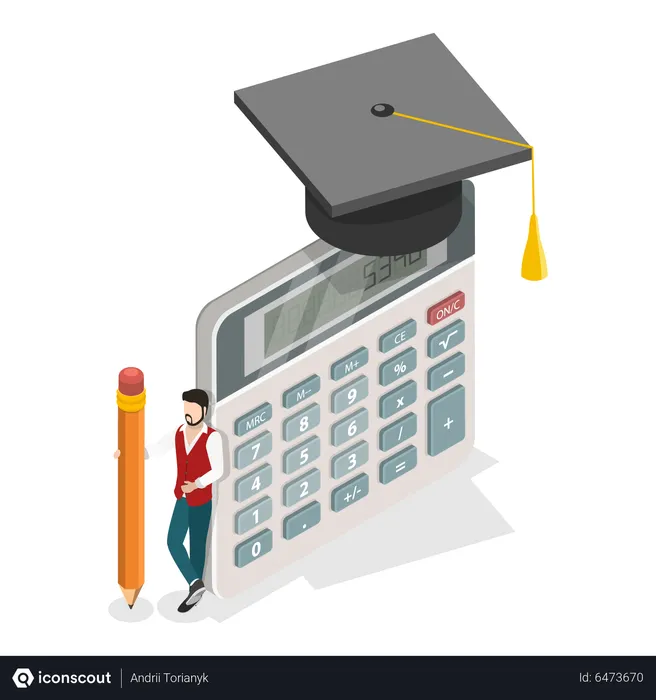 Free Education Expenses, College Education Pricing  Illustration