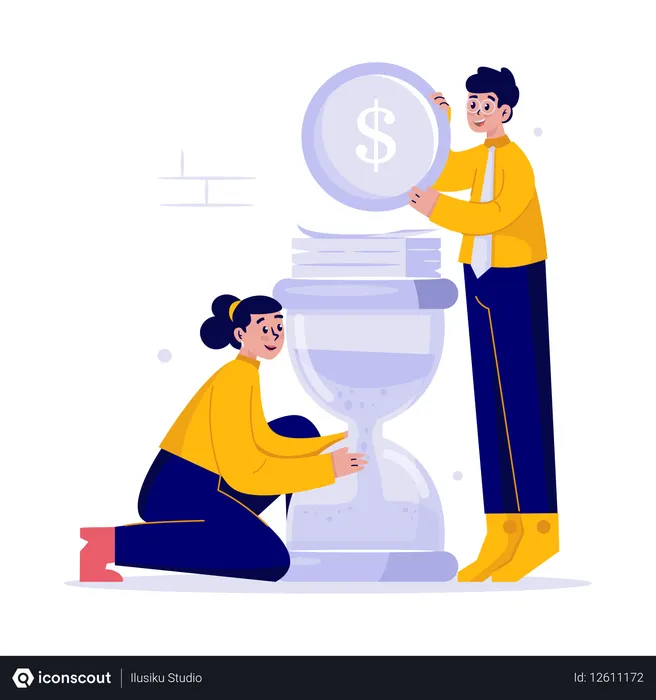 Free Hombre de negocios trabajando juntos  Ilustración