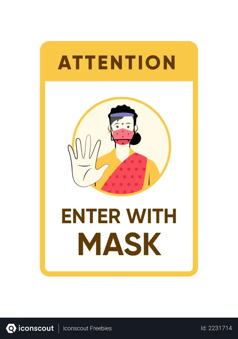 Free Enter with mask  Illustration