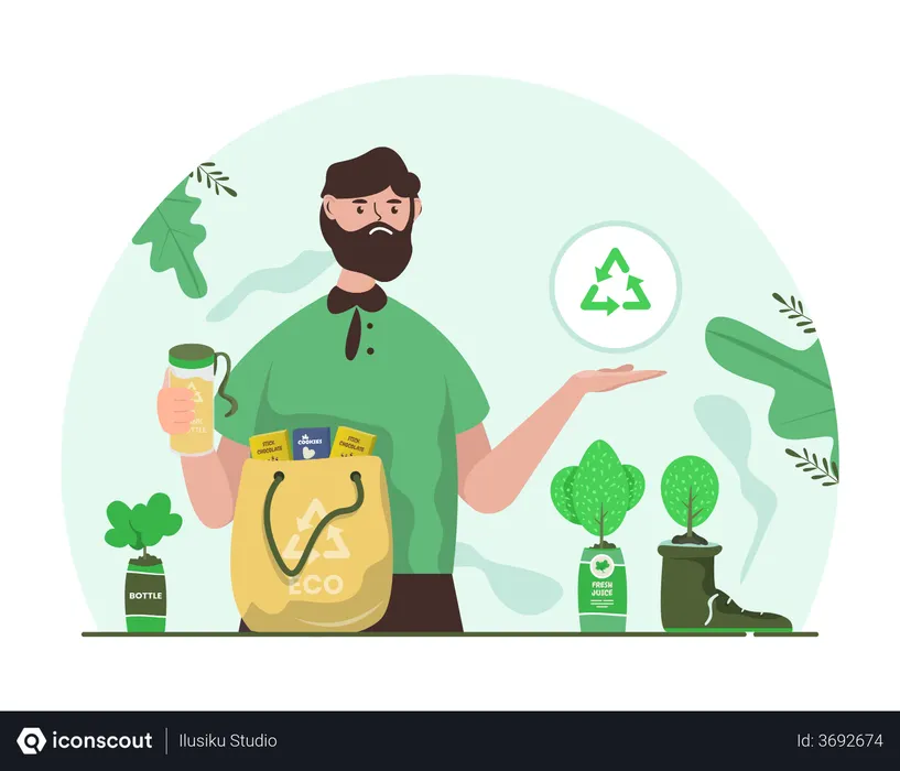 Free Garbage recycle  Illustration