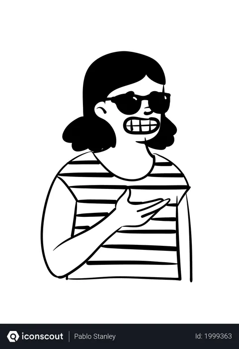 Free Garota rindo  Ilustração