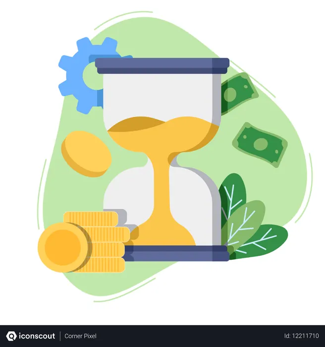 Free Gerenciamento de tempo financeiro  Ilustração