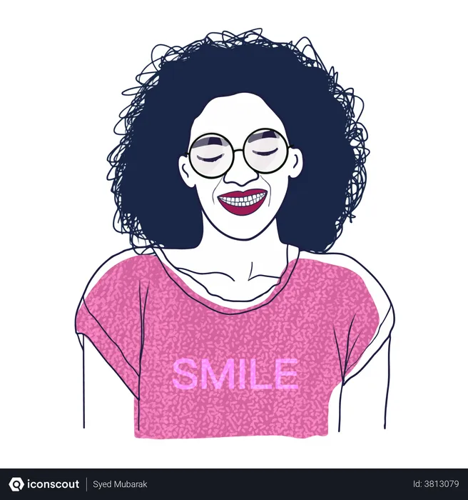 Free Girl Smiling  Illustration