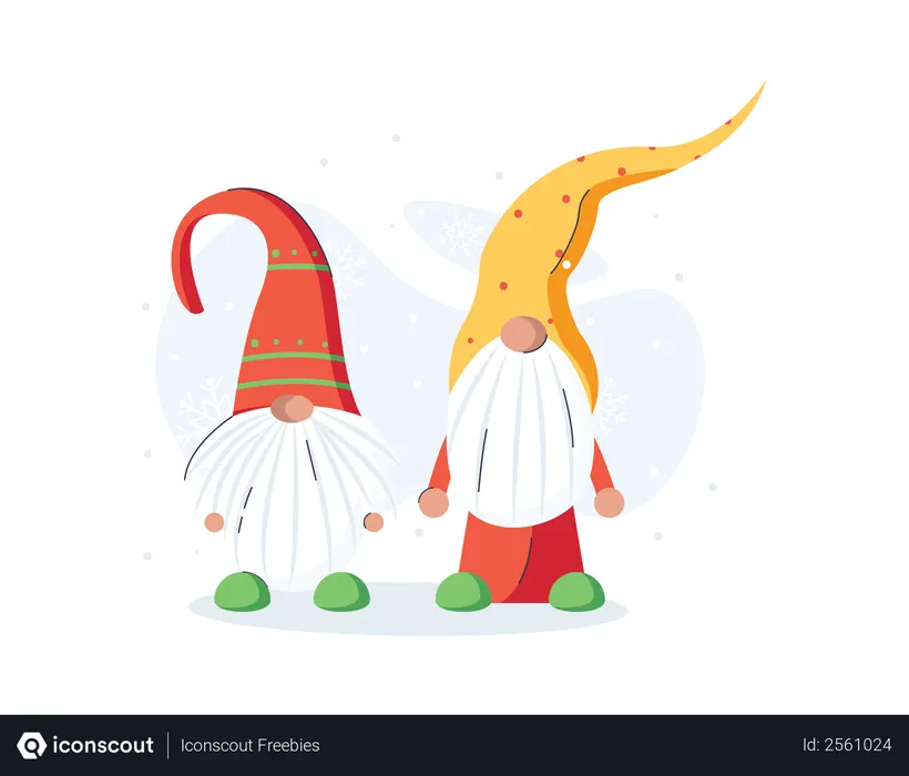 Free Gnomo de natal  Ilustração