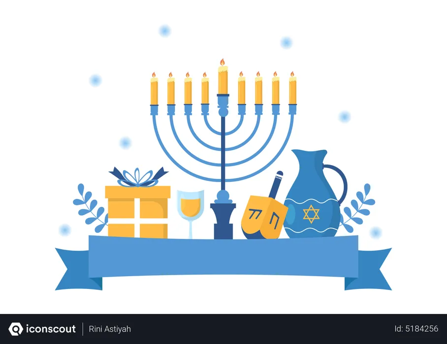 Free Happy Hanukkah celebration  Illustration