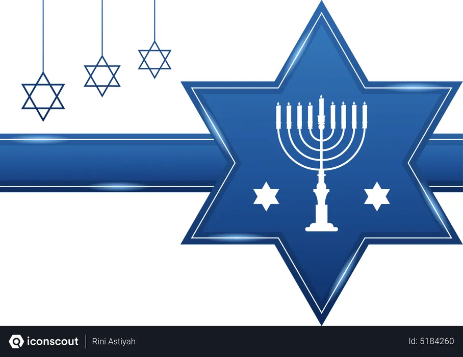 Free Happy Hanukkah Jewish Holiday  Illustration