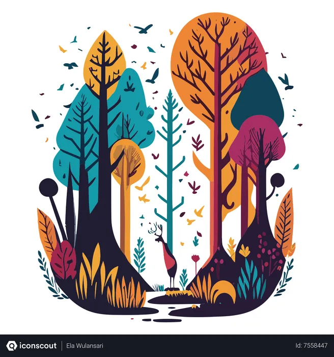 Free Precioso paisaje  Ilustración