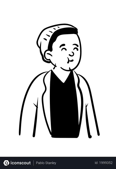 Free Hombre con chaqueta  Ilustración