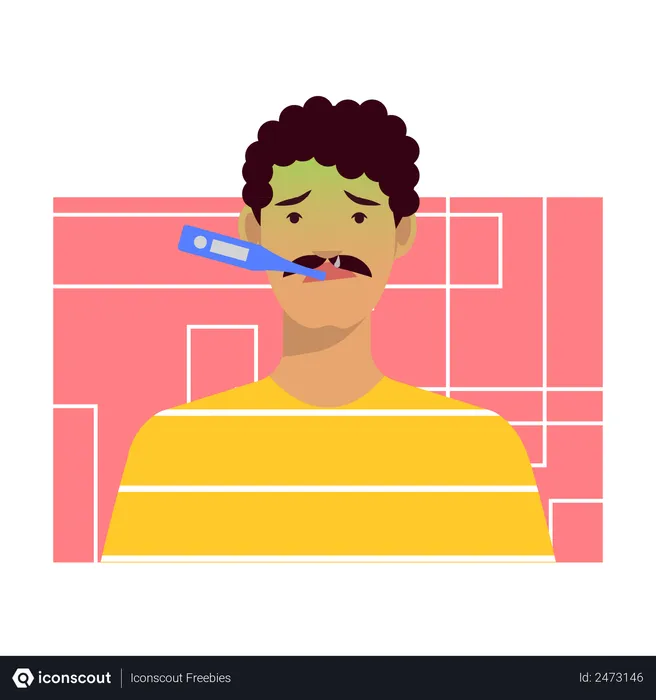 Free Homme malade  Illustration