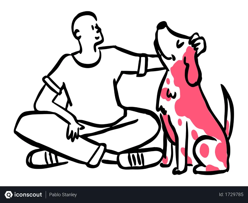 Free Human dog relaation  Illustration