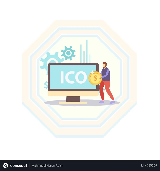 Free Initial Coin Offering  Illustration