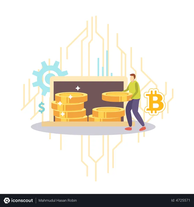 Free Investimento em bitcoins  Ilustração