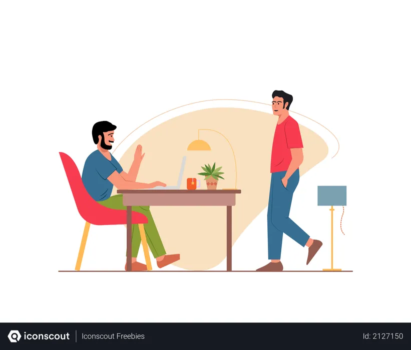 Free Job interview in the office  Illustration