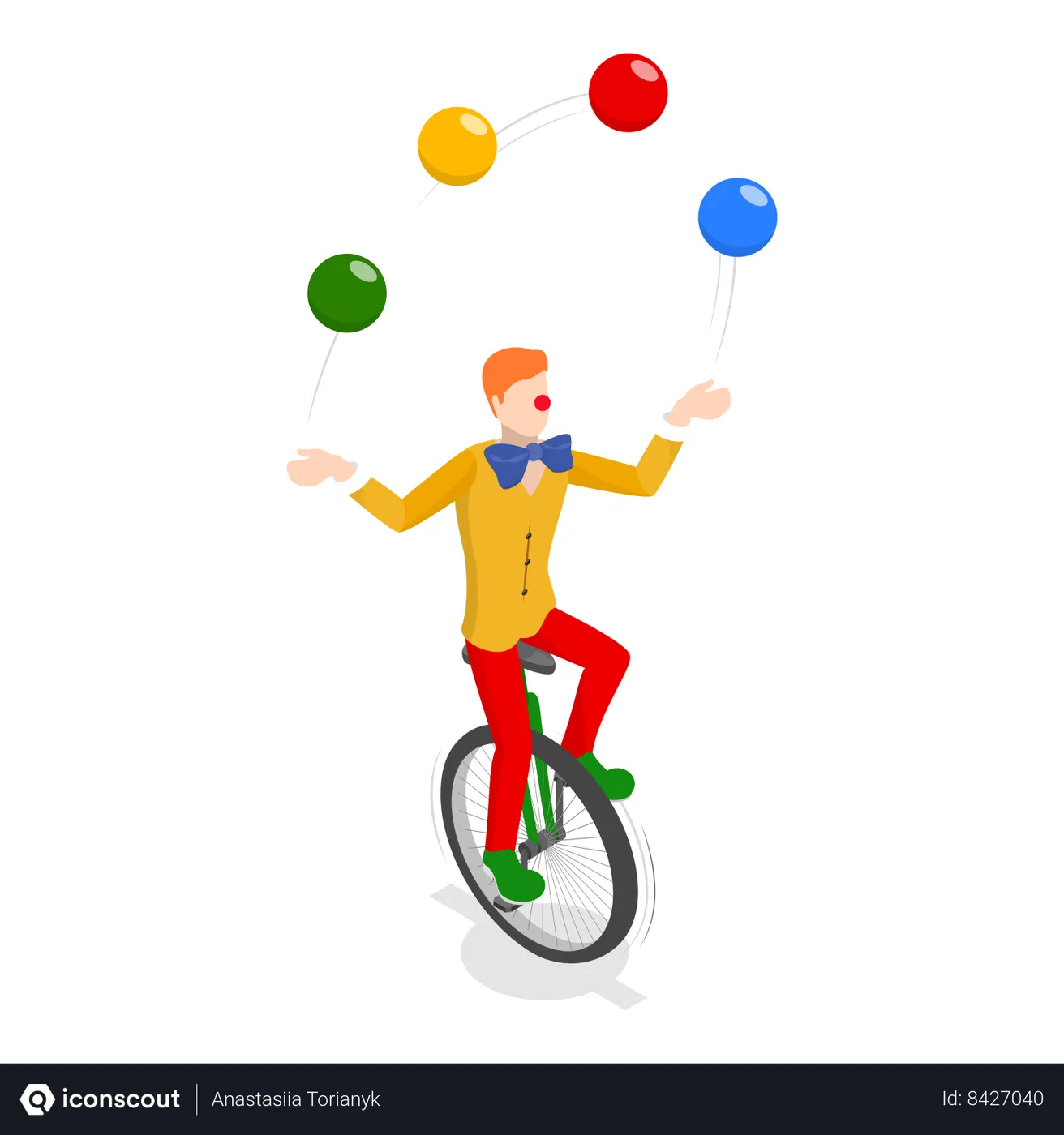 Best Free Joker riding one wheel cycling with juggling ball ...