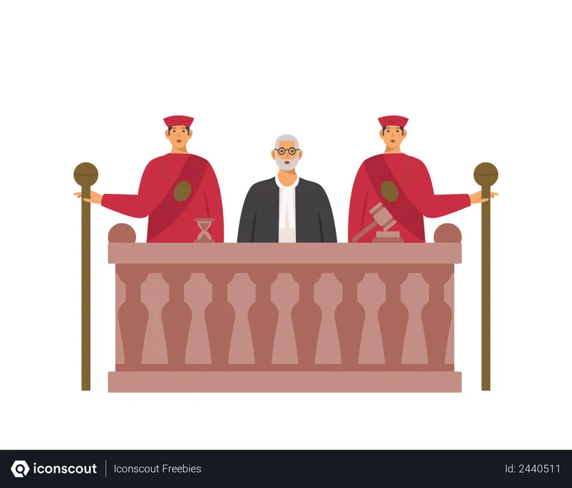 Free Judge asking for the case  Illustration