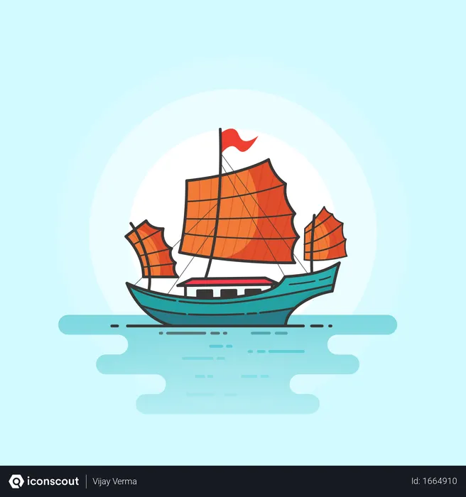 Free Junk Boat  Illustration