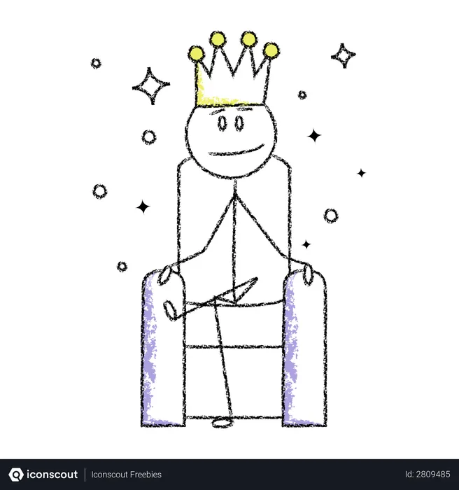 Free King Stickman  Illustration