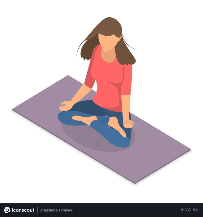 Free Lady doing yoga  Illustration