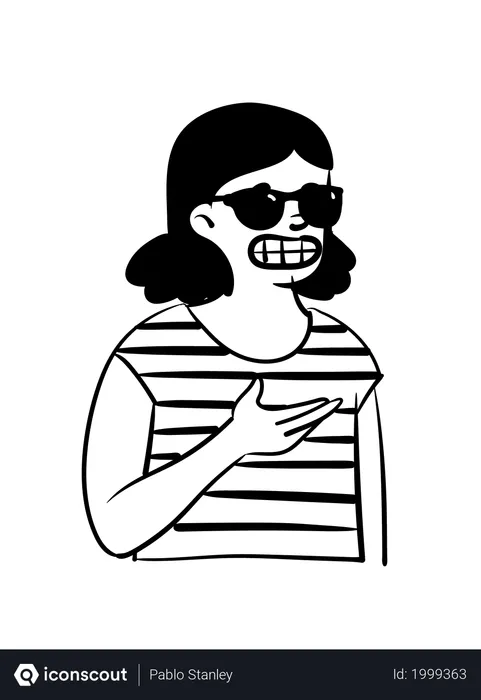 Free Laughing girl  Illustration