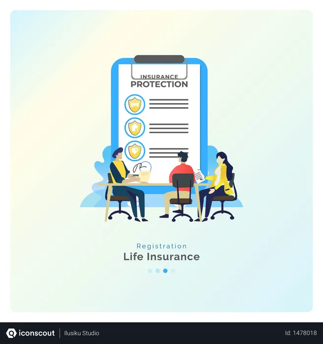 Free Life Insurance Registration  Illustration