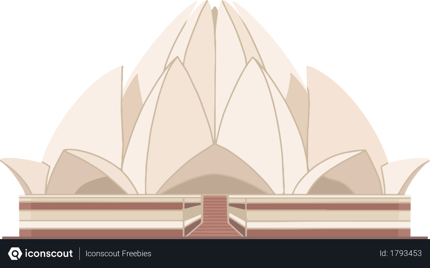 Lotus Temple Architecture Stock Vector (Royalty Free) 528028159 |  Shutterstock
