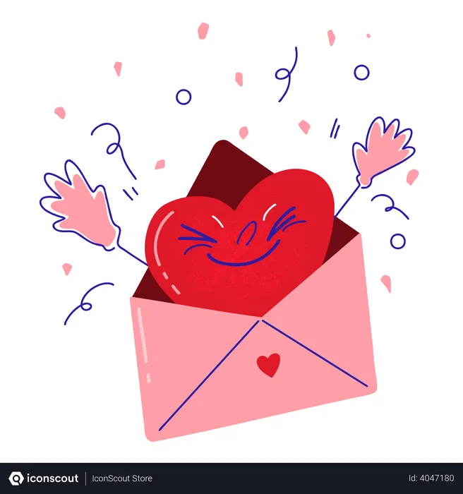 Cartoon Kawaii Love Letter Stock Illustration - Download Image Now
