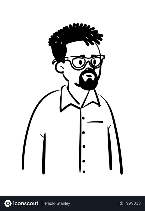Free Man with specs  Illustration