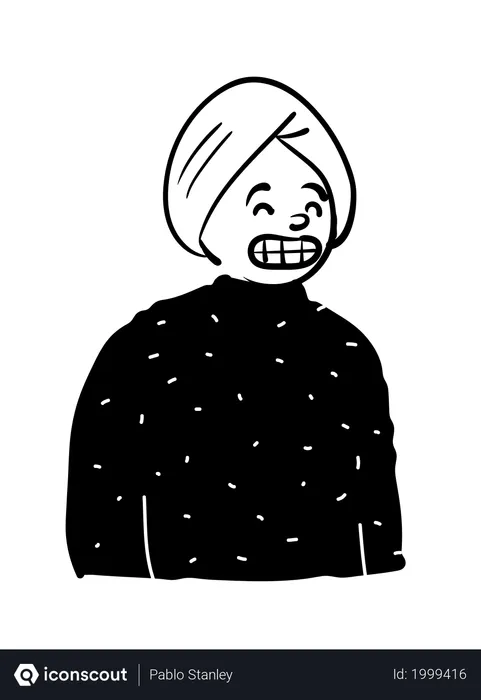 Free Man with turban  Illustration